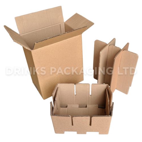 6 Bottle - Premier Wine Shipping Box with Protective Inserts | Wine Box Shop