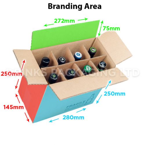 8 Bottle - Compact Courier Box - 330ml Full | Beer Box Shop