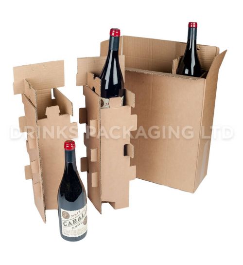 3 Bottle - Mail Order Box with Protective Inserts | Wine Box Shop