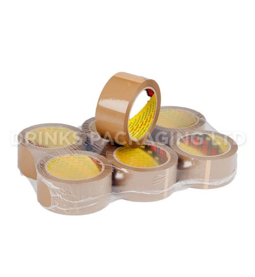 Pack of 6 Rolls - 3M™ 371 Packaging Parcel Tape – Brown | Beer Box Shop