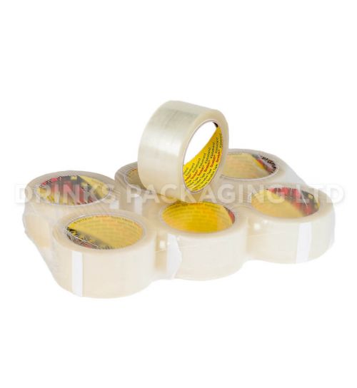 Pack of 6 Rolls- 3M™ 371 Packaging Parcel Tape – Clear | Beer Box Shop